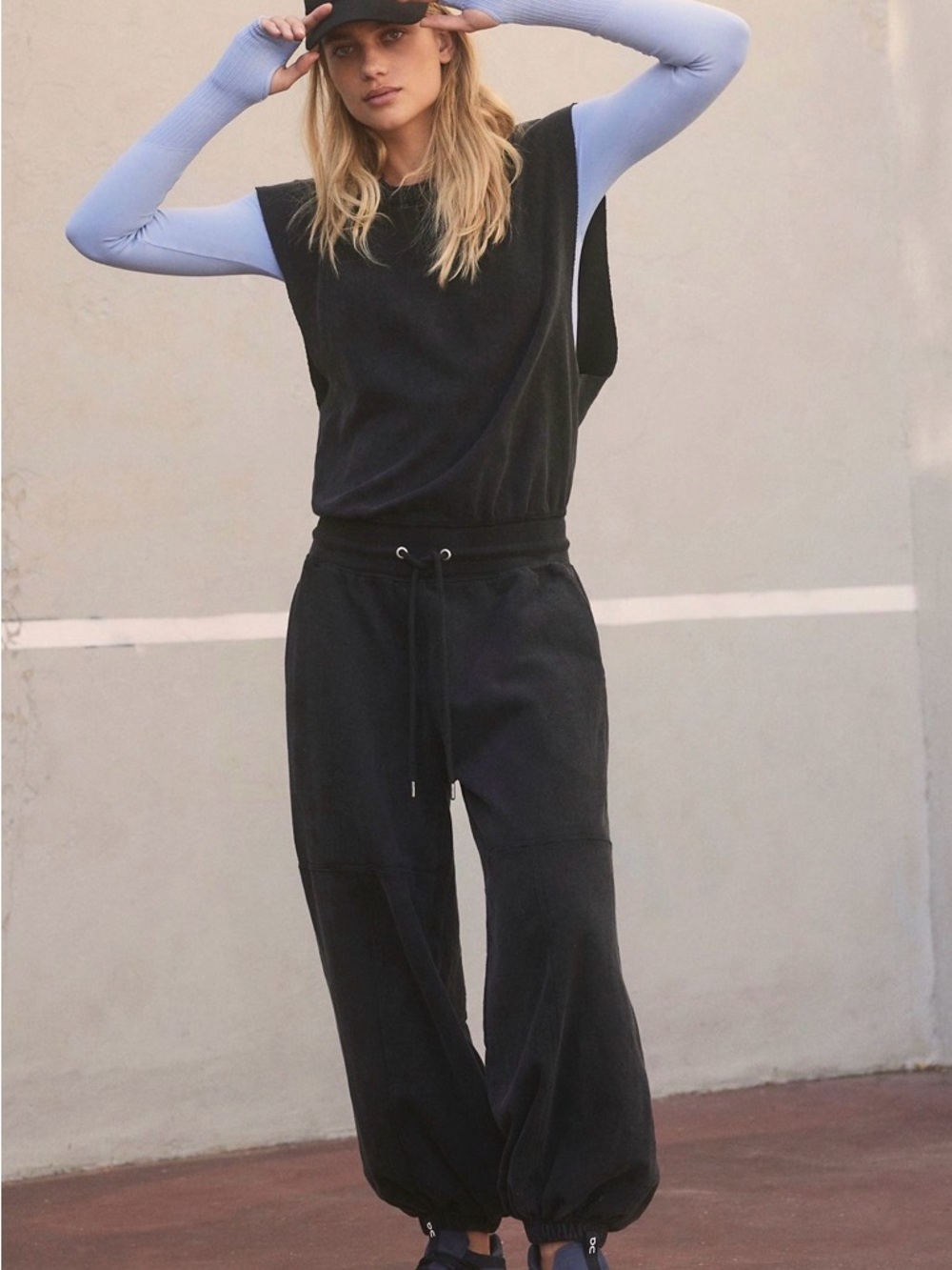FP Movement by Free People Black Throw and Go Onsie